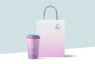 matt lamination Shopping Paper Bags Custom ISO  For Advertising / Gift