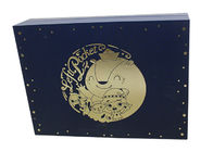 Gold Hot Stamping Lift Off Lid Box , FSC Custom Rigid Box Packaging