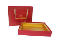 Ivory board Ribbon Handle Box Embossing and Debossing Finishing