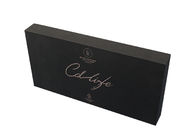 OEM Cardboard Packaging Box , Rigid Set Up Gift Boxes UV Coating Black