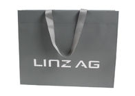 Glossy Gift Bag With Handles , Hot Stamping Ribbon Handle Paper Bags
