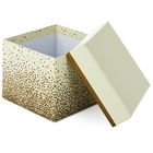 Square Champagne Bubbles Ivory Gift Box Debossing Rigid Cardboard Boxes