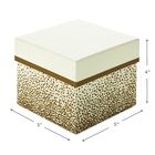 Square Champagne Bubbles Ivory Gift Box Debossing Rigid Cardboard Boxes