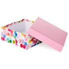 10" Square Watercolor Dots Packaging Gift Box Matte Lamination