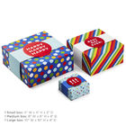 Die Cut Birthday 3 Pack Rigid Packaging Box Diagonal Striped