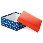 Ivory Board Multicolor Dots Rigid Kraft Boxes For Multiple Gifts