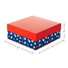 Ivory Board Multicolor Dots Rigid Kraft Boxes For Multiple Gifts
