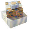 Embossing Floral 3 Pack Folding Packaging Boxes With Bands