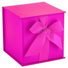 Custom Printed Handmade Luxury Pink Small Gift Box With Shredded Paper Filler