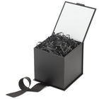 4.3" Small Black Rigid Gift Boxes With Shredded Paper Filler