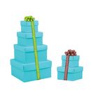Turquoise Mix Foldable Rigid Packaging Box With Lid Base