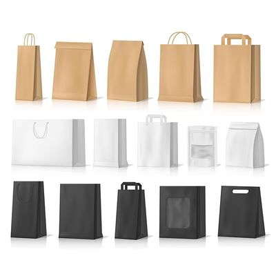 Vernis sur mesure sacs en papier imprimé à fond carré sacs pour vêtements et chaussures