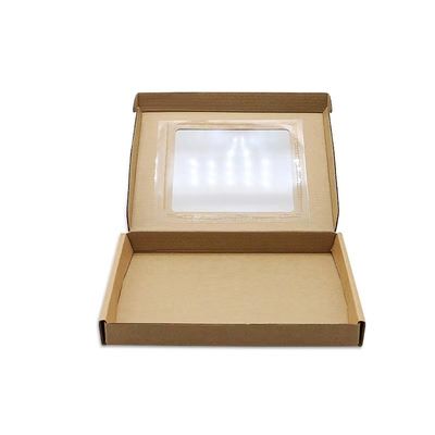 کاغذ کرافت جعبه بسته بندی کفش جعبه ارسال پست با پنجره PVC