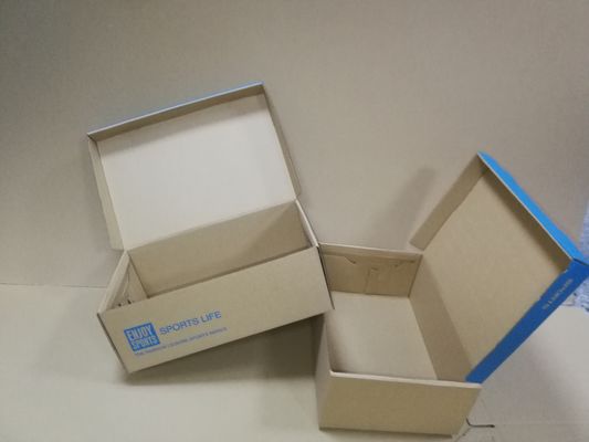 Печатная коробка для обуви бумажная упаковка перерабатываемая 4c офсетная печать