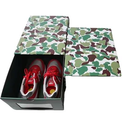 Caja de embalaje de zapatos plegable tamaño personalizado Rectángulo rígido de la caja de zapatos