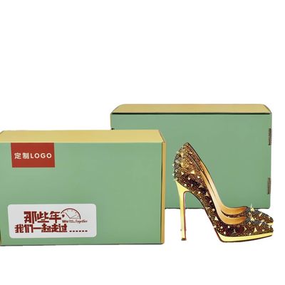 Caja de embalaje rígida y elegante para ropa interior zapatos apilables con logotipo UV