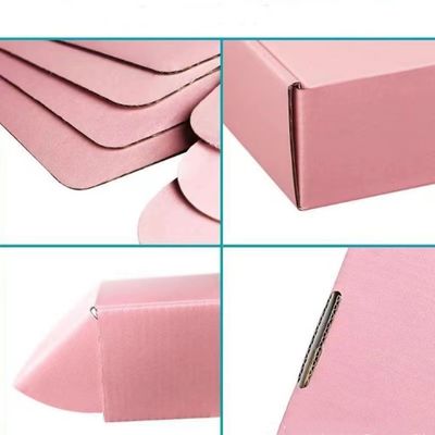 Rosa Roja Corrugada Caja de Correos Impreso a medida para zapatos Ropa