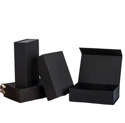 Customized Black Magnetic Shoe Box Kotak kemasan karton mewah