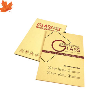 Caixa de embalagem de proteção de tela de papel kraft vidro temperado personalizado