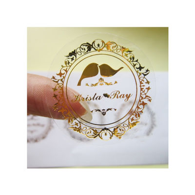 Etichetta adesiva per sigillo autoadesivo Logo trasparente Adesivi in foglio d'oro