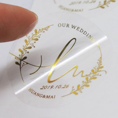Ετικέτα αυτοκόλλητη σφραγίδα αυτοκόλλητη ετικέτα διαφανές λογότυπο χρυσάφι ετικέτες