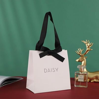 Offset Custom Printed Paper Bags Recyclable Ivory Board Paper