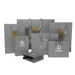 Offset Custom Printed Paper Bags Recyclable Ivory Board Paper