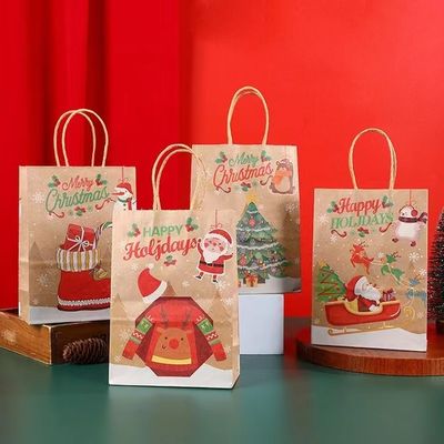 Papeterie de Noël de luxe Sacs de magasinage Papeterie revêtue pour cadeau de Noël