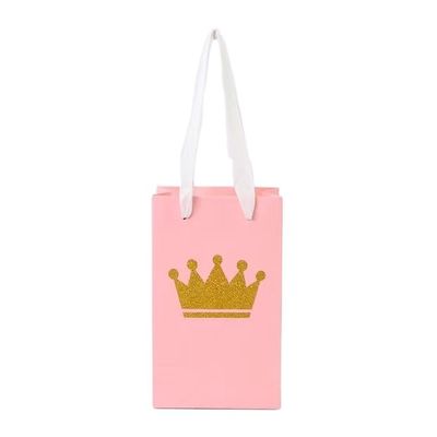 CMYK 4 màu túi giấy in tùy chỉnh Boutique Pink trang sức túi giấy