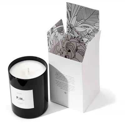 Vaso di candele e scatola di imballaggio di lusso Logo personalizzato Materiali di carta pieghevole riciclata