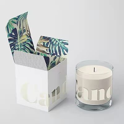 Vaso di candele e scatola di imballaggio di lusso Logo personalizzato Materiali di carta pieghevole riciclata
