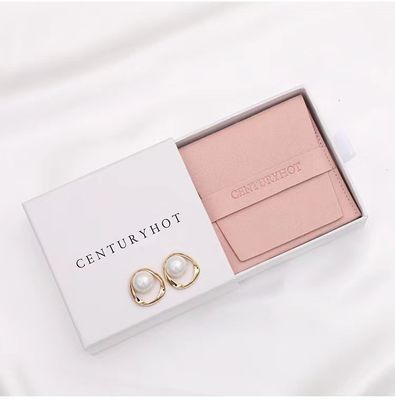 Gepersonaliseerde juwelen Rigid Packaging Box met fluwelen zakjes voor oorbellen halsketting armband