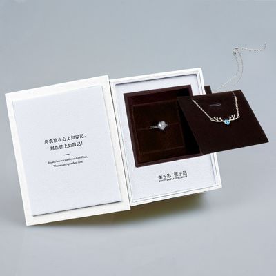 Glossy Lamination Rigid Packaging Box For Jewelry With Magnetic Closure