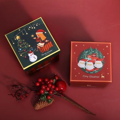 Custom Printing Christmas Ornament Packaging Box Daur Ulang Dengan Tutup Dan Base Box