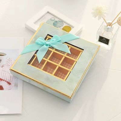 Custom Valentinstag Schokoladenbox mit Fenster Eco-freundliche Karton-Lebensmittelverpackung