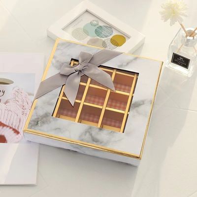 Caixa de chocolate personalizada do Dia dos Namorados com Janela Eco Amigável Caixa de embalagem de alimentos de papelão