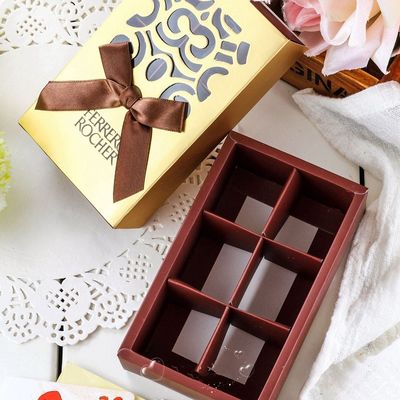 Custom Food Packaging Box untuk Cokelat Permen Kotak Hadiah Kertas Laci Folder Desain