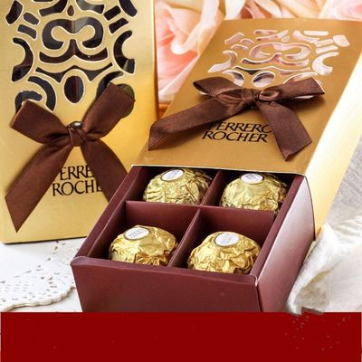 Custom Food Packaging Box untuk Cokelat Permen Kotak Hadiah Kertas Laci Folder Desain