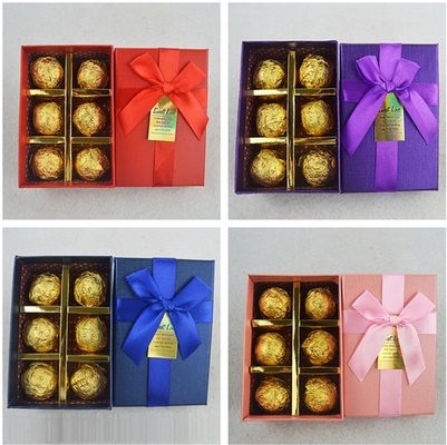 Купленная коробка для упаковки продуктов питания для шоколадной конфеты Подарочные коробки Картонный ящик Папка дизайн