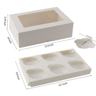 Cartelloni per imballaggi alimentari stampati a colori CMYK/Pantone 2 4 6 8 12 Cupcake Box Cake Boxes Manufacturer