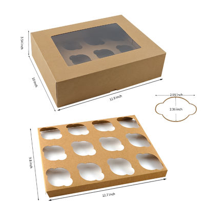 Eco Friendly Kraft Paper Fold Food Packaging Boxes for Bakery Boxes Cookie Box Designs
