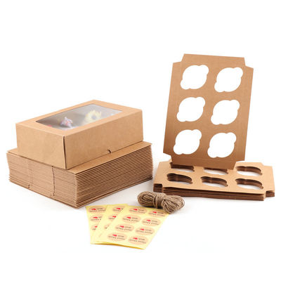 Eco Friendly Kraft Paper Fold Food Packaging Box untuk Bakery Box Desain Cookie Box