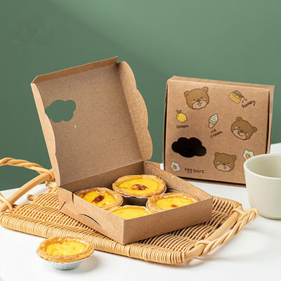 Οικολογικά φιλικά χαρτιά Kraft αναδιπλώσιμα συσκευασίες τροφίμων κουτιά για αρτοποιία κουτιά κουτιά μπισκότα σχεδιασμοί