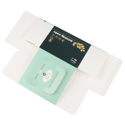 Eco Friendly Paperboard Food Container Kothak Kertas Dengan Folder Genggam untuk Kothak Kue Mini Supply