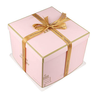 Caixa de embalagem de alimentos personalizada Cartão CMYK/Pantone Impressão 4 6 8 12 polegadas Caixas de bolo de festa de aniversário Fabricantes