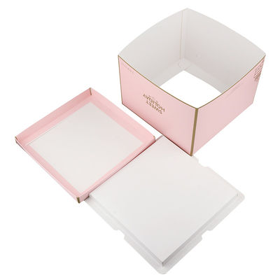 Custom Food Packaging Box Paperboard CMYK/Pantone Printing 4 6 8 12 Inch Birthday Party Cake Box Produsen